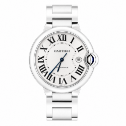 Cartier Ballon Bleu De 42MM W69012Z4 White Dial Watch